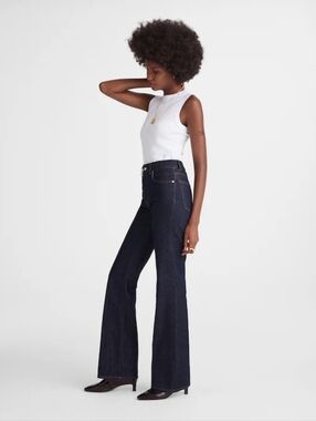 Madewell The Perfect Vintage Flare Jean 27 In Rinse Wash (Dark Indigo)
